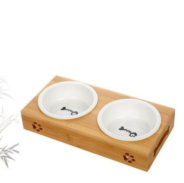 BambooFeast™ Luxe Honden - & Kattenvoerbak – Stijlvol, Duurzaam & Hygiënisch - Wooftopia