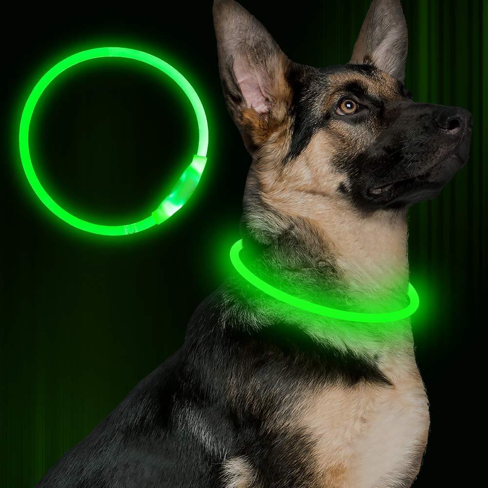 GlowGuard™ – De Oplaadbare LED Halsband voor Veilige Nachtwandelingen! - Wooftopia