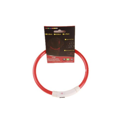 GlowGuard™ – De Oplaadbare LED Halsband voor Veilige Nachtwandelingen! - Wooftopia