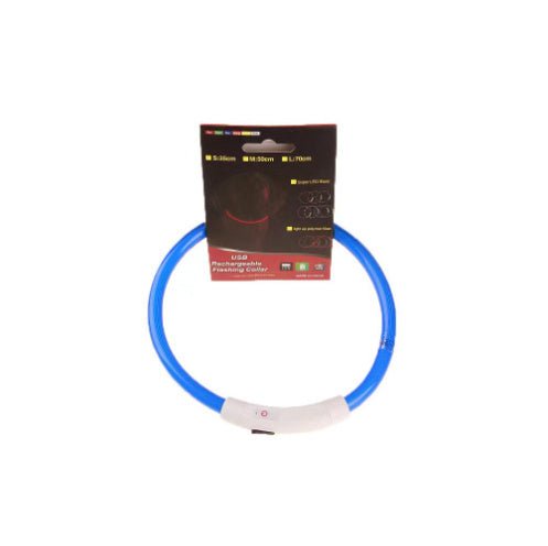 GlowGuard™ – De Oplaadbare LED Halsband voor Veilige Nachtwandelingen! - Wooftopia