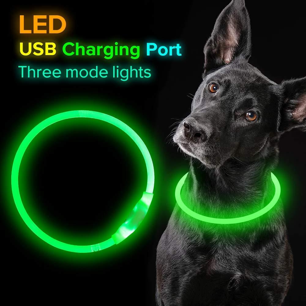 GlowGuard™ – De Oplaadbare LED Halsband voor Veilige Nachtwandelingen! - Wooftopia